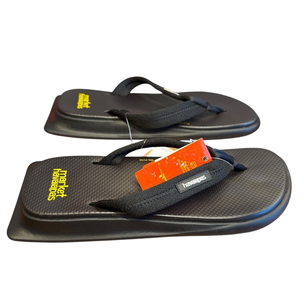 Market Havaianas Heat Reactive Flat top black sandals. New! 9/10M 11/12M - Picture 6 of 16